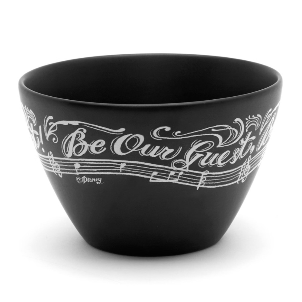 2 Disney Black and White " be our guest music" bowls.